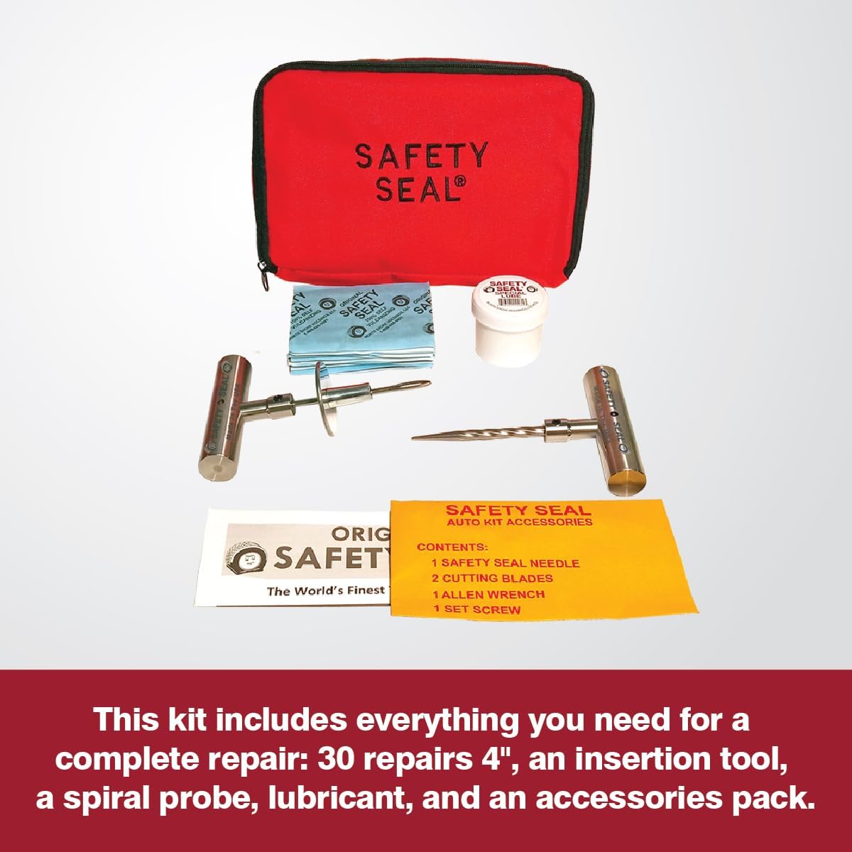 Safety Seal – Auto/LT Deluxe Bag Kit, 30 Standard Repairs (4")