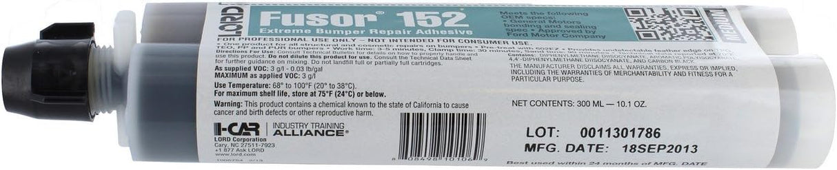 LORD FUS-152 Plastic Repair Adhesive, Medium, 10.1 Oz.