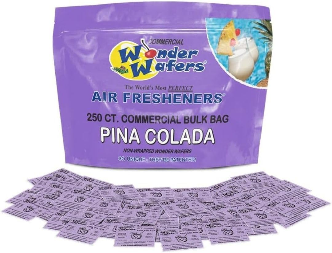 Wonder Wafers 250 Count New Leather Unwrapped Automobile Professional Use Air Fresheners Car and Truck Detail