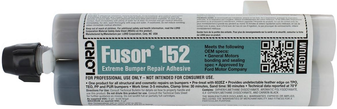 LORD FUS-152 Plastic Repair Adhesive, Medium, 10.1 Oz.