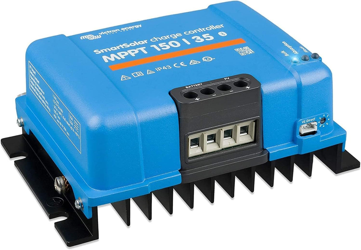 Victron Energy SmartSolar MPPT Solar Charge Controller (Bluetooth) - Charge Controllers for Solar Panels - 150V 35 amp 12/24/36/48-Volt