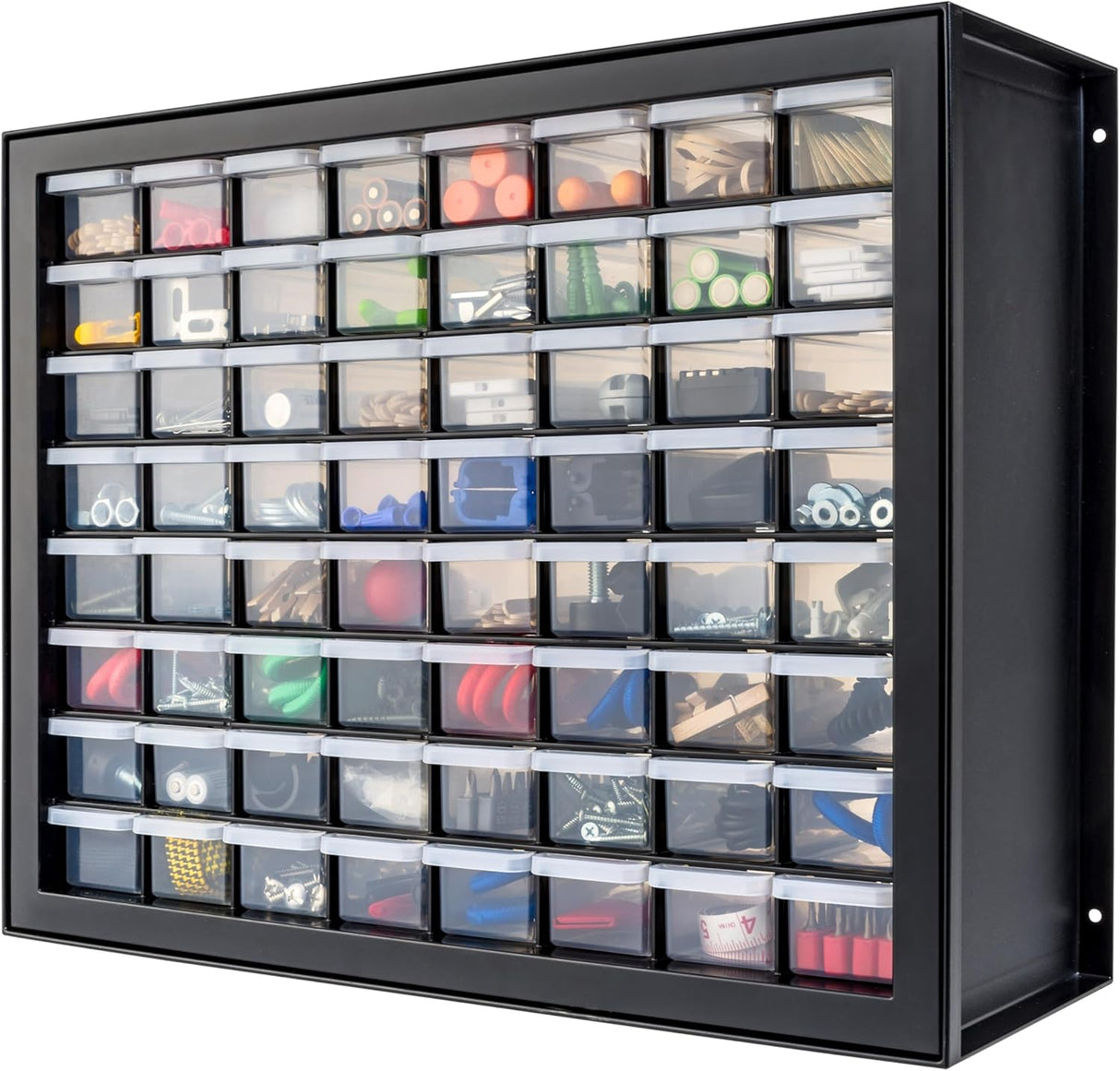 IRIS USA Screw Tool Organizer Small Parts Cabinet, 36-Drawer, Electronics Hardware Nuts and Bolts Plastic Storage Drawers Garage Storage, Stackable Bead Craft Organizer Building Bricks Sorter, Black