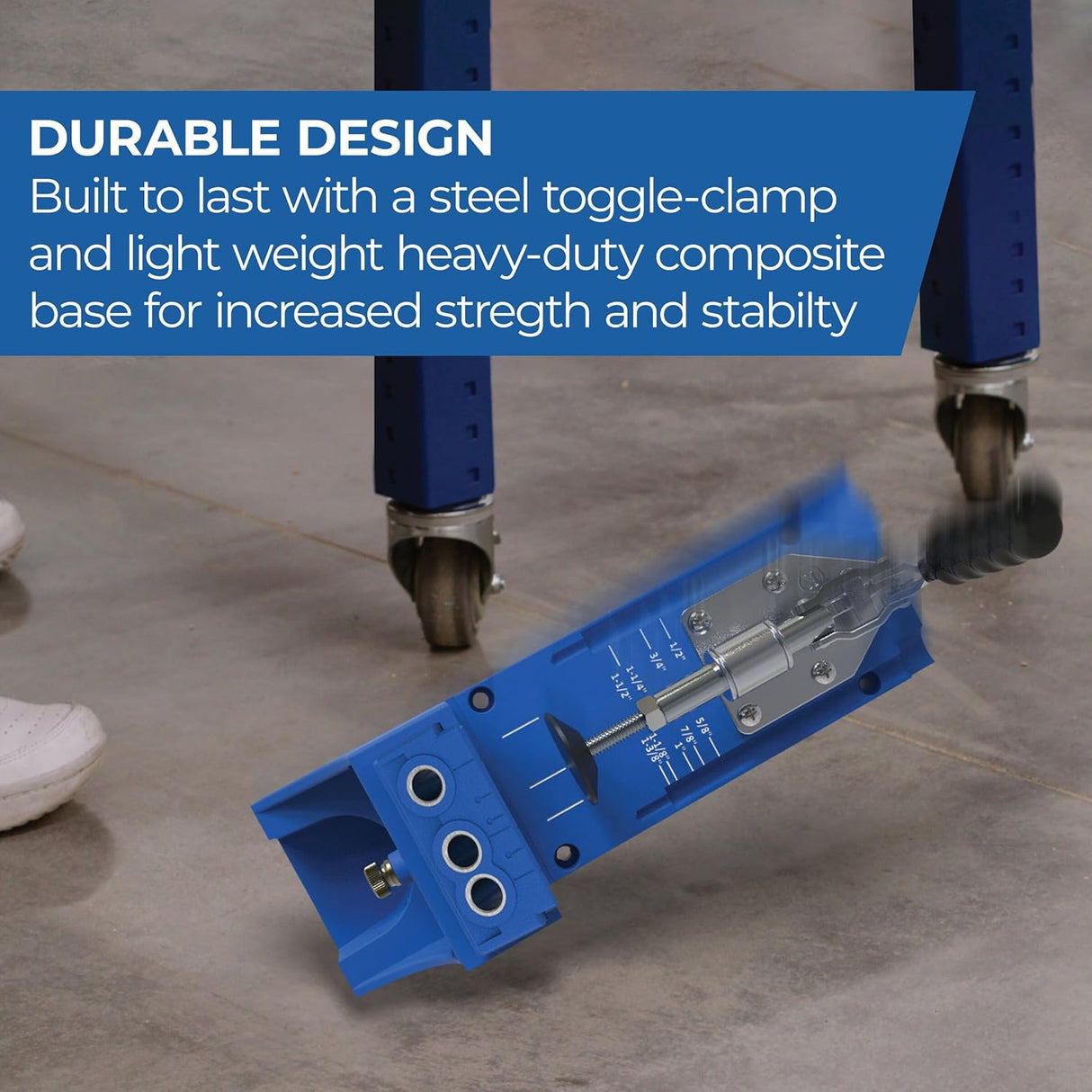 Kreg K4 Pocket Hole Jig - Adjustable, Versatile Jig for Strong Joints - Create Perfect, Rock-Solid Joints - Easily Adjustable Drill Guides - For Materials 1/2" to 1 1/2" Thick