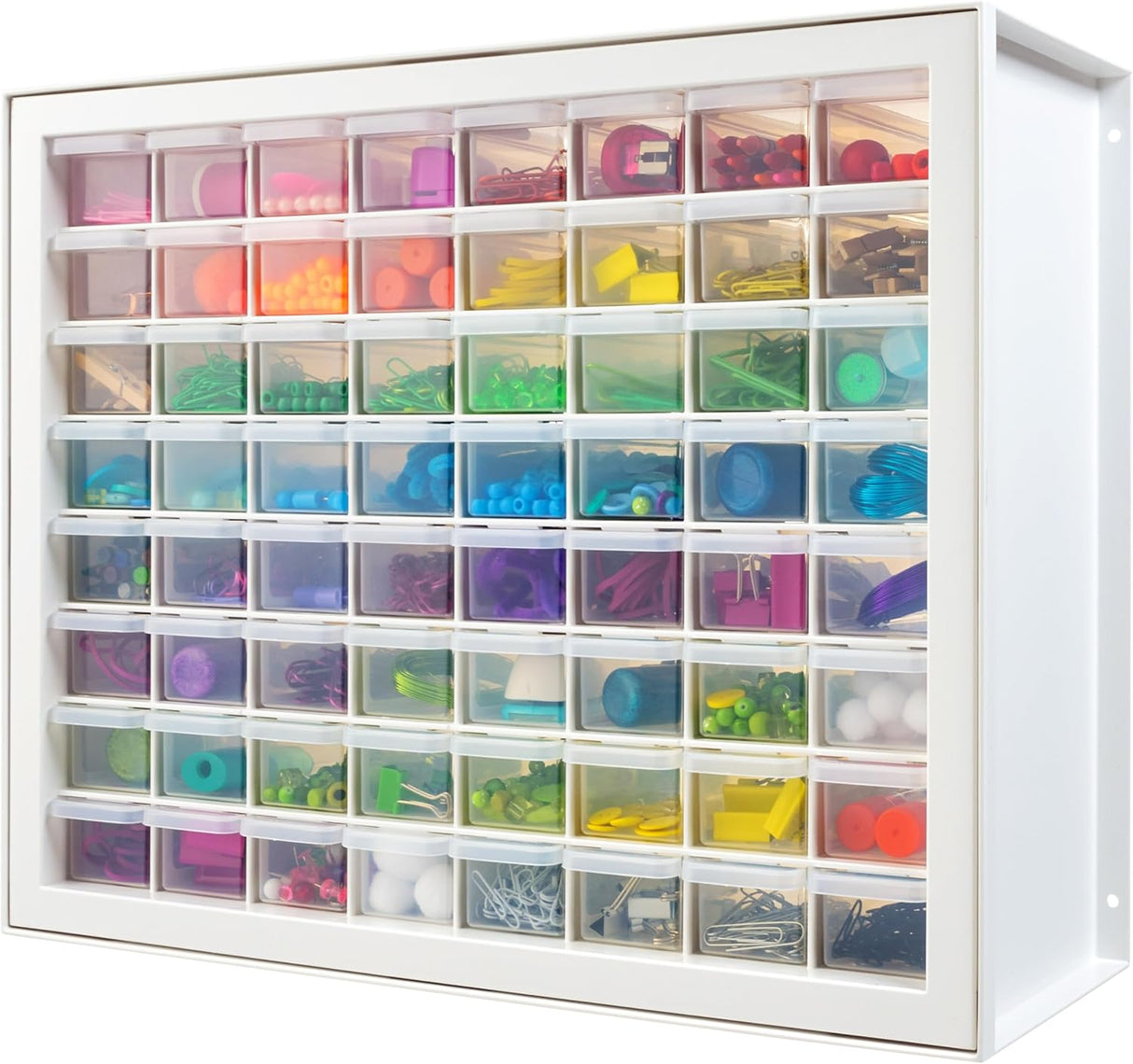 IRIS USA Screw Tool Organizer Small Parts Cabinet, 36-Drawer, Electronics Hardware Nuts and Bolts Plastic Storage Drawers Garage Storage, Stackable Bead Craft Organizer Building Bricks Sorter, Black