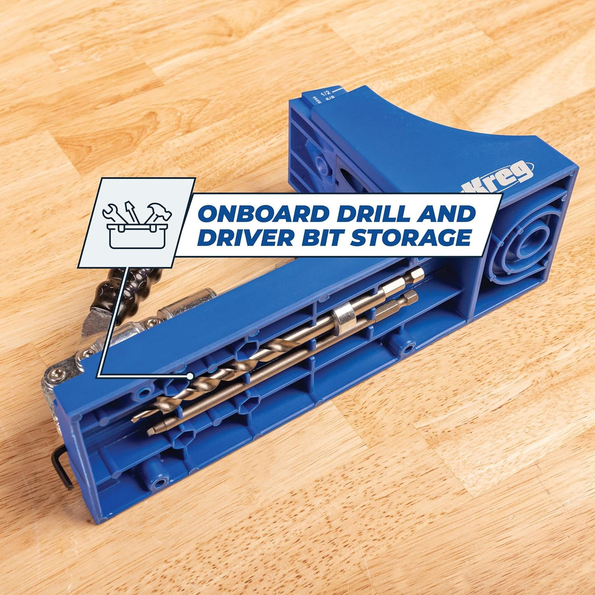 Kreg K4 Pocket Hole Jig - Adjustable, Versatile Jig for Strong Joints - Create Perfect, Rock-Solid Joints - Easily Adjustable Drill Guides - For Materials 1/2" to 1 1/2" Thick