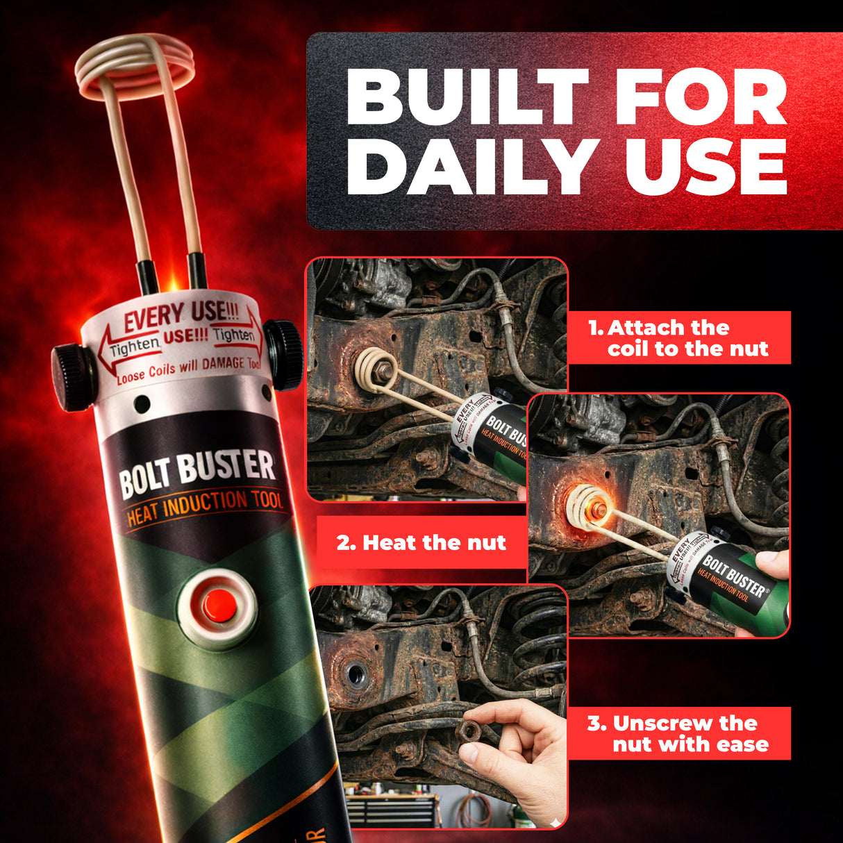 Bolt Buster BB2X-ACC High Power Heat Induction Tool with Advanced Coil Kit