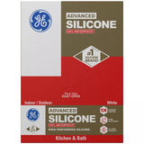 GE Advanced Silicone Caulk for Kitchen & Bathroom, White, 2.8 fl oz Tube, 12 Pack - 100% Waterproof Silicone Sealant, 5X Stronger Adhesion, Shrink & Crack Proof