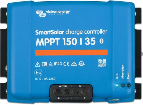 Victron Energy SmartSolar MPPT Solar Charge Controller (Bluetooth) - Charge Controllers for Solar Panels - 150V 35 amp 12/24/36/48-Volt