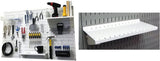 Wall Control Pegboard Organizer 4 ft. Metal Pegboard Standard Tool Storage Kit with Gray Toolboard and White Accessories
