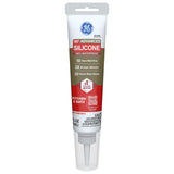 GE Advanced Silicone Caulk for Kitchen & Bathroom, White, 2.8 fl oz Tube, 12 Pack - 100% Waterproof Silicone Sealant, 5X Stronger Adhesion, Shrink & Crack Proof