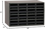 Akro-Mils Steel Garage Storage Cabinet, Small Parts Organizer Metal Cabinet for Hardware, Nails, Screws, Bolts, Nuts, and More, 17" W x 11" D x 11" H, 16-Drawer, Gray Cabinet/Black Drawers (19416)