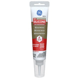 GE Advanced Silicone Caulk for Kitchen & Bathroom, White, 2.8 fl oz Tube, 12 Pack - 100% Waterproof Silicone Sealant, 5X Stronger Adhesion, Shrink & Crack Proof