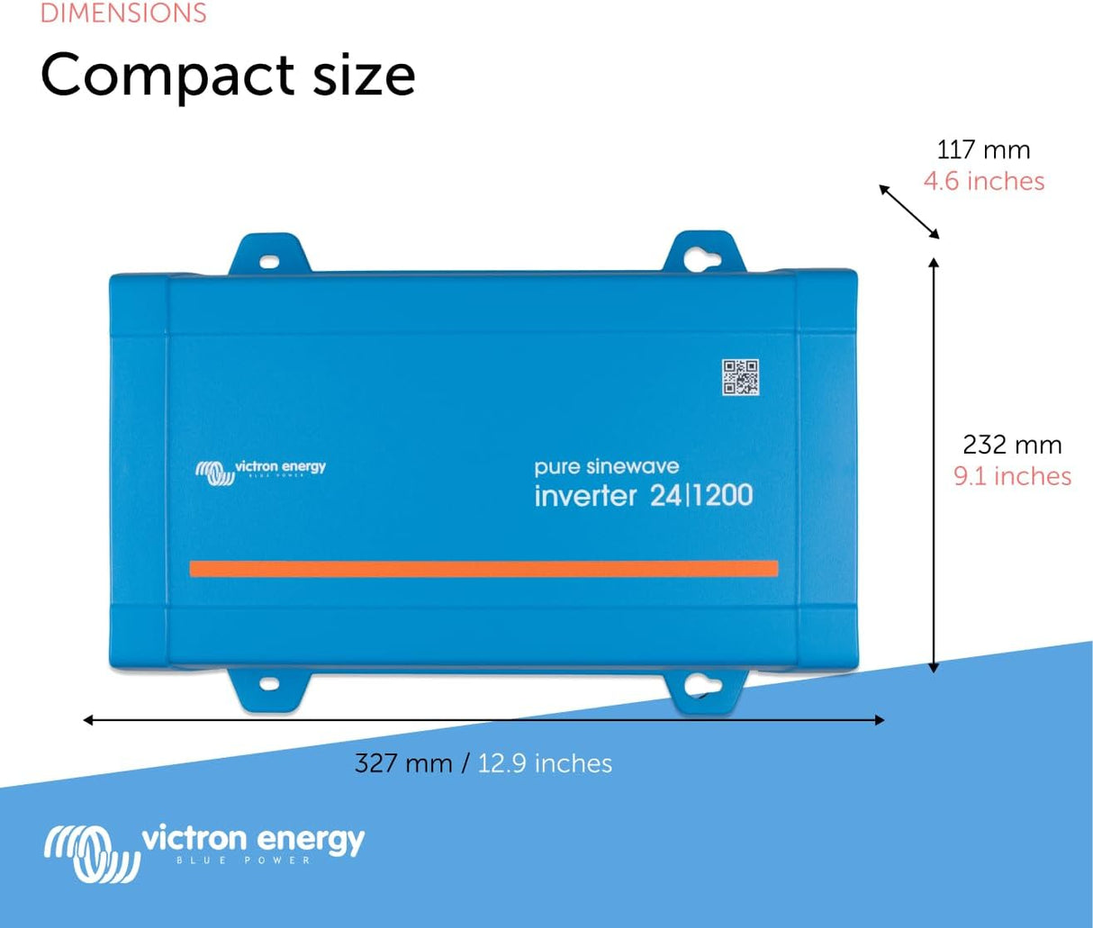 Victron Energy 1200VA 24-Volt 120V AC Pure Sine Wave Inverter - NEMA 5-15R