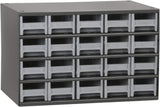 Akro-Mils Steel Garage Storage Cabinet, Small Parts Organizer Metal Cabinet for Hardware, Nails, Screws, Bolts, Nuts, and More, 17" W x 11" D x 11" H, 20-Drawer, Gray Cabinet/Gray Drawers (19320)