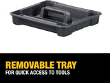 DEWALT TSTAK Tool Box, Extra Large Design, Removable Tray for Easy Access to Tools, Water and Debris Resistant (DWST17806)