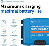 Victron Energy SmartSolar MPPT Solar Charge Controller (Bluetooth) - Charge Controllers for Solar Panels - 150V 35 amp 12/24/36/48-Volt