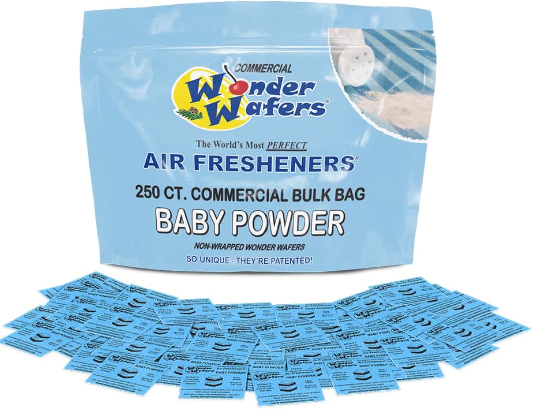 Wonder Wafers 250 Count New Leather Unwrapped Automobile Professional Use Air Fresheners Car and Truck Detail