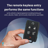 Keyless Entry, Car Key Remote FOB Designed for Select Buick, Chevrolet, Pontiac & Saturn Vehicles (6 Button Fob H (Hatch Release, Hatch Gate, Remote Start, Trunk Release, Lock, Unlock, and Panic))