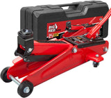 BIG RED T82001S Torin Hydraulic Trolley Service/Floor Jack Combo with 2 Jack Stands and Blow Mold Carrying Storage Case, 2 Ton (4,000 lb) Capacity, Red