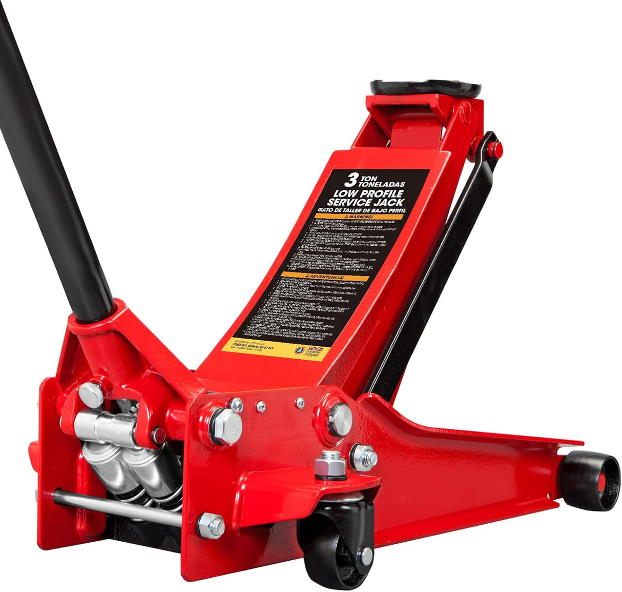 BIG RED T82001S Torin Hydraulic Trolley Service/Floor Jack Combo with 2 Jack Stands and Blow Mold Carrying Storage Case, 2 Ton (4,000 lb) Capacity, Red