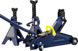 BIG RED T82001S Torin Hydraulic Trolley Service/Floor Jack Combo with 2 Jack Stands and Blow Mold Carrying Storage Case, 2 Ton (4,000 lb) Capacity, Red