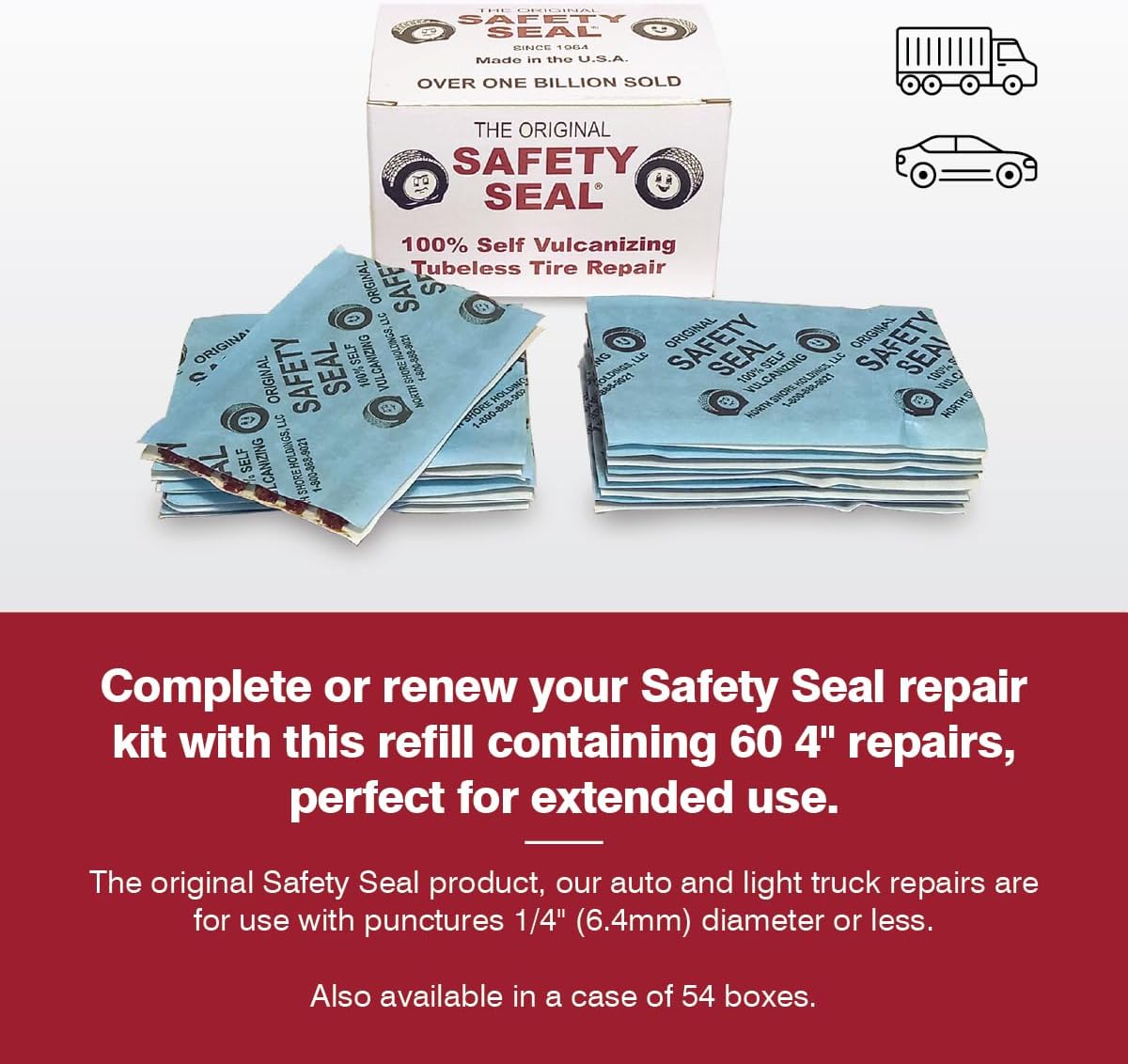 Safety Seal – Auto/LT Repair Refill, 60 Standard Repairs (4")