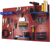 Wall Control Pegboard Organizer 4 ft. Metal Pegboard Standard Tool Storage Kit with Gray Toolboard and White Accessories