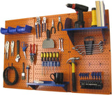 Wall Control Pegboard Organizer 4 ft. Metal Pegboard Standard Tool Storage Kit with Gray Toolboard and White Accessories