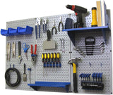 Wall Control Pegboard Organizer 4 ft. Metal Pegboard Standard Tool Storage Kit with Gray Toolboard and White Accessories