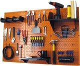 Wall Control Pegboard Organizer 4 ft. Metal Pegboard Standard Tool Storage Kit with Gray Toolboard and White Accessories
