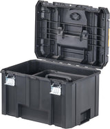 DEWALT TSTAK Tool Box, Extra Large Design, Removable Tray for Easy Access to Tools, Water and Debris Resistant (DWST17806)