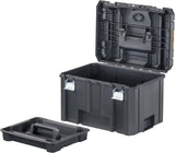 DEWALT TSTAK Tool Box, Extra Large Design, Removable Tray for Easy Access to Tools, Water and Debris Resistant (DWST17806)