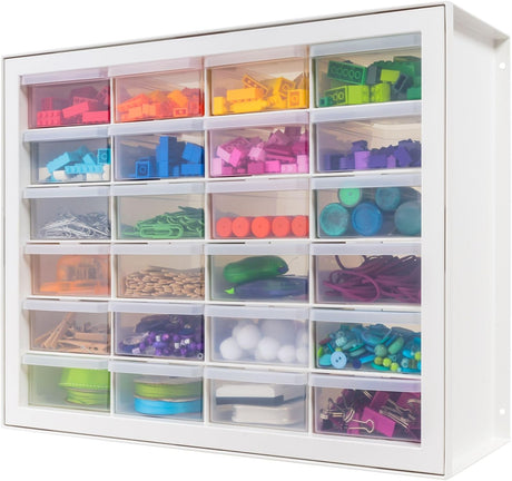 IRIS USA Screw Tool Organizer Small Parts Cabinet, 36-Drawer, Electronics Hardware Nuts and Bolts Plastic Storage Drawers Garage Storage, Stackable Bead Craft Organizer Building Bricks Sorter, Black
