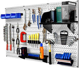 Wall Control Pegboard Organizer 4 ft. Metal Pegboard Standard Tool Storage Kit with Gray Toolboard and White Accessories