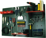 Wall Control Pegboard Organizer 4 ft. Metal Pegboard Standard Tool Storage Kit with Gray Toolboard and White Accessories