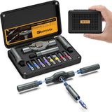 24 in 1 Magnetic Screwdriver Set, DIY Ratchet Screwdriver Set, Multi Bit Magnetic Drive Set with Detachable Ratchet Handle, Portable Precision Repair Tool Kit for Furniture Computer Bicycle