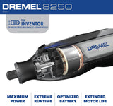 Dremel 8250-5 12V Lithium-Ion Variable Speed Cordless Rotary Tool with Brushless Motor - 5 Rotary Tool Accessories, 3Ah Battery, Charger, and Tool Bag
