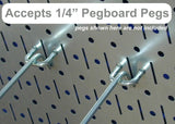 Wall Control Pegboard Organizer 4 ft. Metal Pegboard Standard Tool Storage Kit with Gray Toolboard and White Accessories