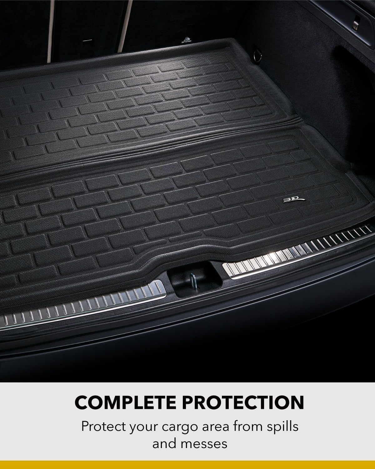 3D MAXpider Custom Fit Kagu Cargo Liner (Black) Compatible with Tesla Model Y 5-Seat 2020-2026 - Rear Upper Cross Fold Cargo Liner