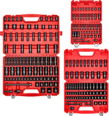 VEVOR 1/2" Drive Impact Socket Set, 65 Piece SAE 3/8" to 1-1/4" and Metric 10-24mm, 6 Point Cr-V Alloy Steel for Auto Repair, Easy-to-Read Size Markings, Rugged Construction, Storage Case