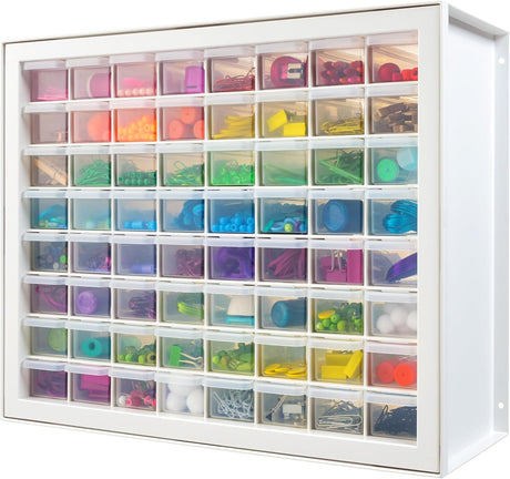 IRIS USA Screw Tool Organizer Small Parts Cabinet, 36-Drawer, Electronics Hardware Nuts and Bolts Plastic Storage Drawers Garage Storage, Stackable Bead Craft Organizer Building Bricks Sorter, Black