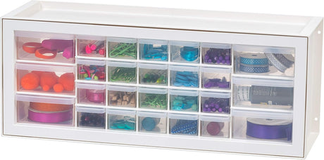 IRIS USA Screw Tool Organizer Small Parts Cabinet, 36-Drawer, Electronics Hardware Nuts and Bolts Plastic Storage Drawers Garage Storage, Stackable Bead Craft Organizer Building Bricks Sorter, Black