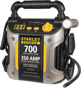 STANLEY 1000 Peak Amp Automotive Jump Starter, Portable Power – 2.1A/10W USB Port, 12V Outlet, 120 PSI Air Compressor for Tires, Bikes & Sports Equipment