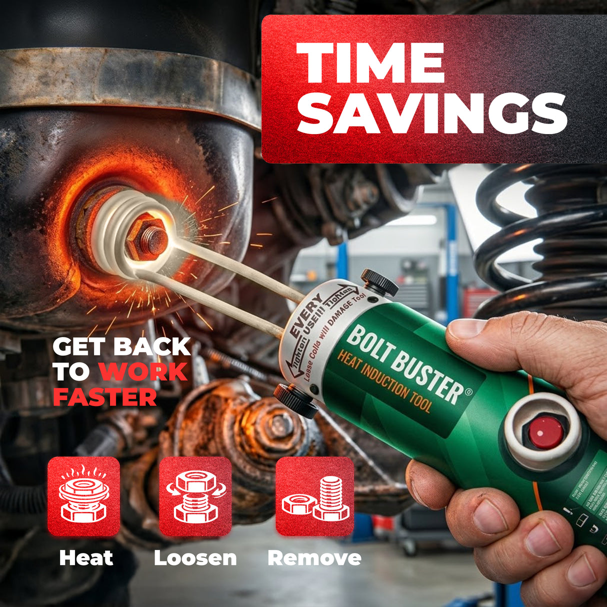 Bolt Buster BB2X-ACC High Power Heat Induction Tool with Advanced Coil Kit
